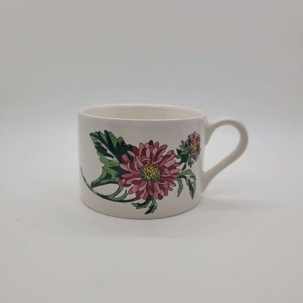 International Tableworks Terrace Blossoms Mug Floral Stoneware Pink Blue 40